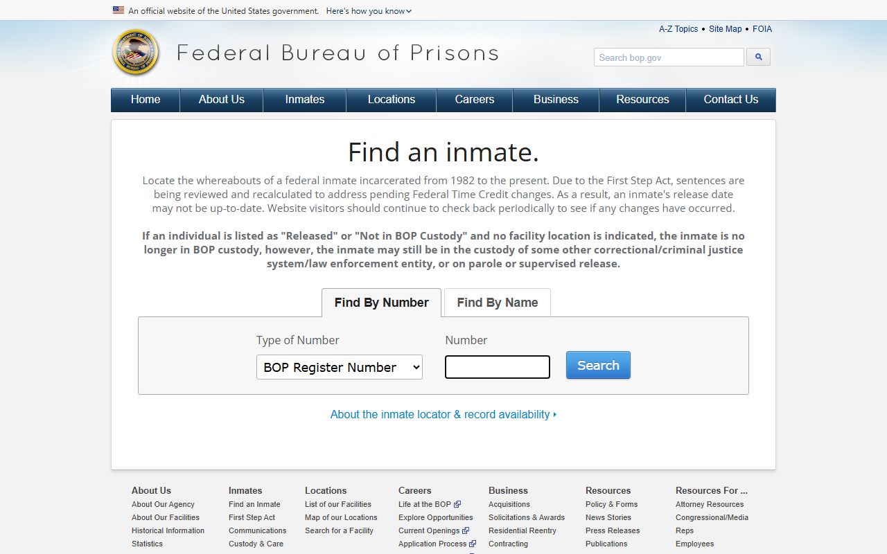 Washoe County released inmates - federal BOP inmate locator