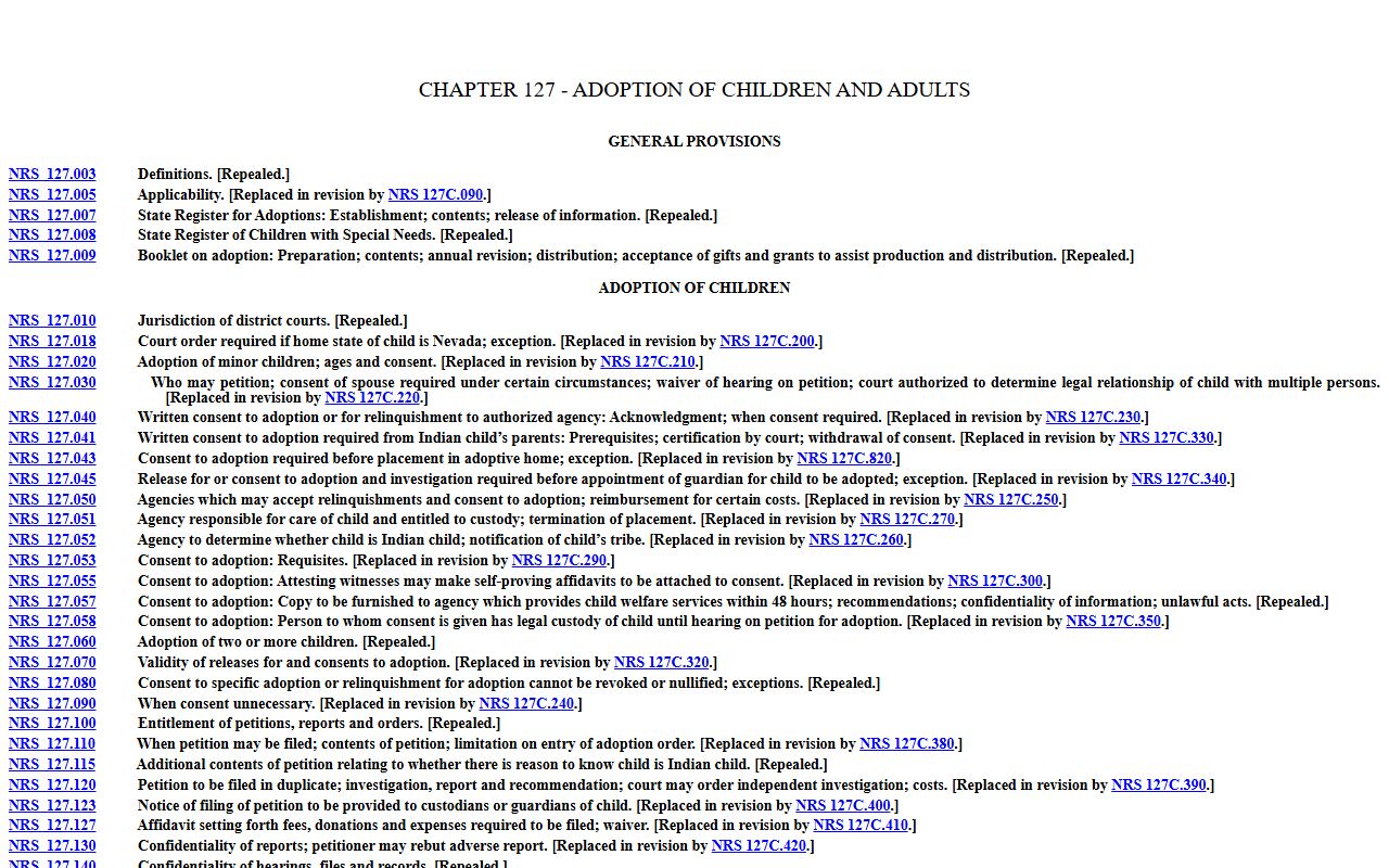 Washoe County public records - Nevada adoption confidentiality statutes