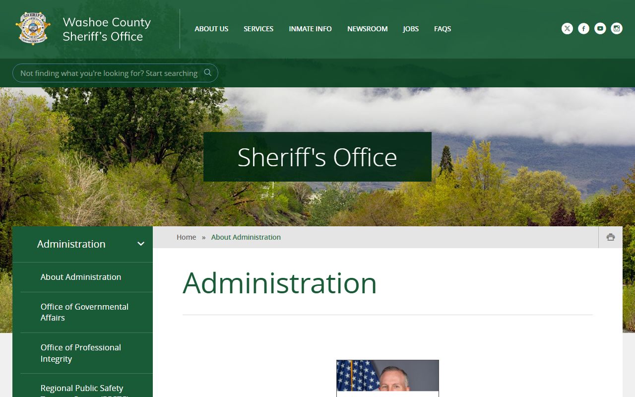 Washoe County inmate population - Sheriff administration and annual reports