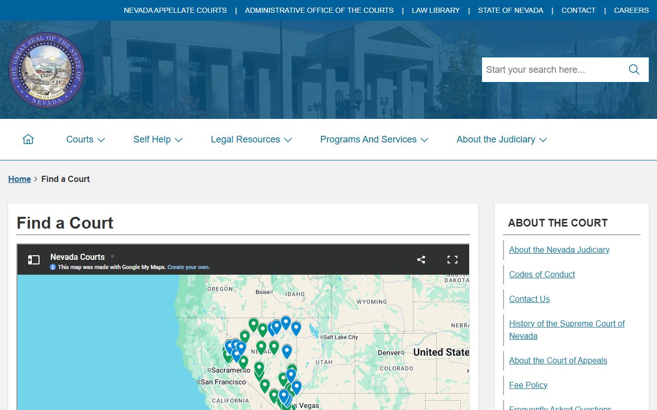 Washoe County Clerk of Court - Nevada Judiciary Find a Court directory
